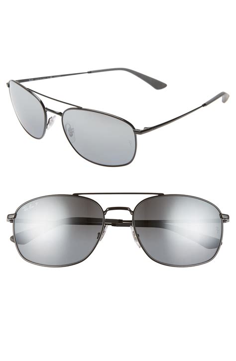 60mm polarized aviator sunglasses.